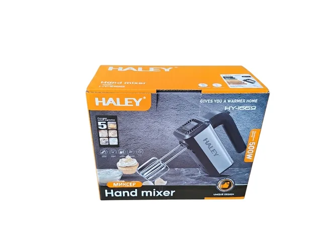 Batteur Électrique Haley HY-1669 500W - En Inox avec 5 Vitesses