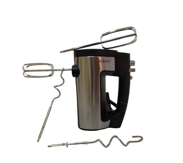 Batteur Électrique Sonashi 300W Inox avec 6 Vitesses & Fonction Turbo (SMX-126N)