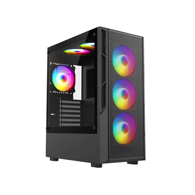 Boîtier PC Gaming MAGMA MPW90M Aquarium Black avec 6 Ventilateurs RGB