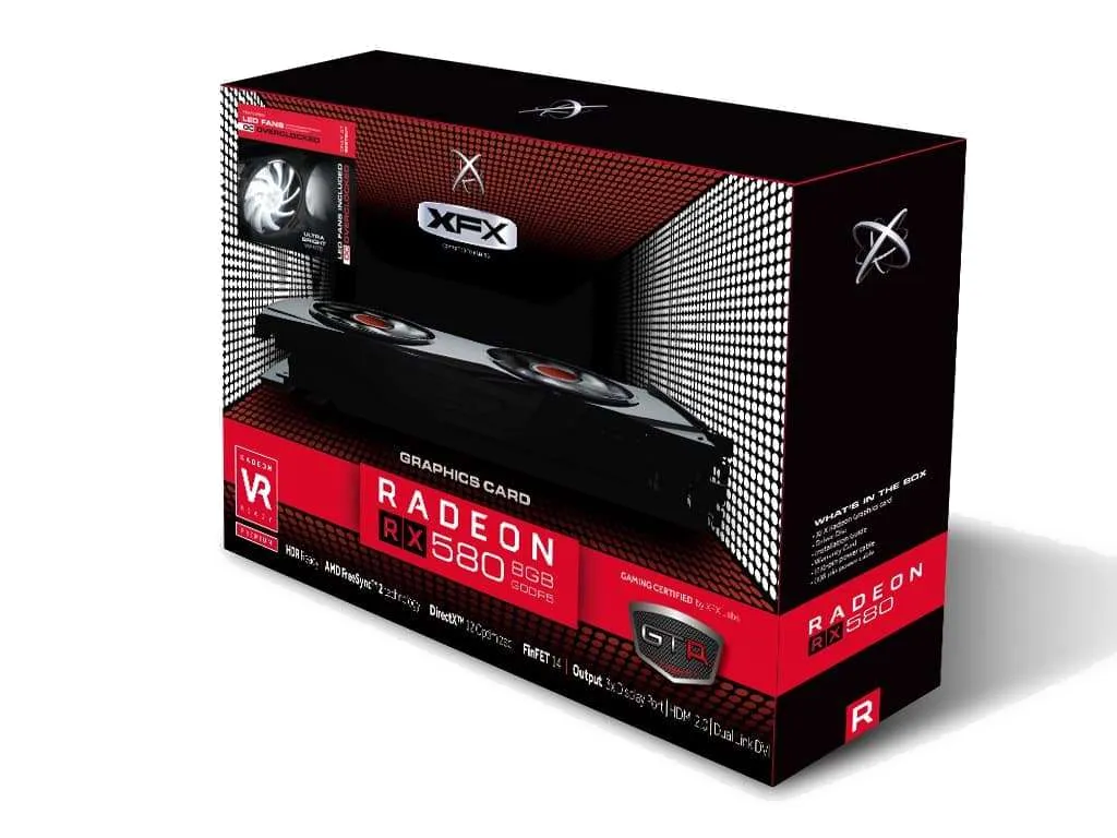 Carte Graphique AMD XFX Radeon RX 580 8Go GDDR5 BOX - RX-580P8D