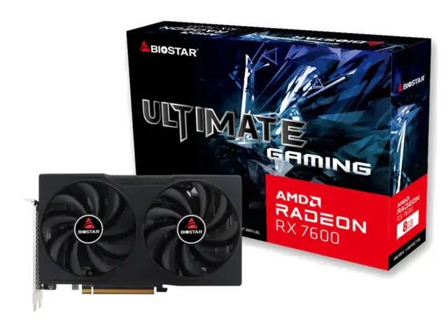 Carte Graphique Biostar Radeon RX 7600 8GB GDDR6 - VA76S6RM81-RBARA-BS2