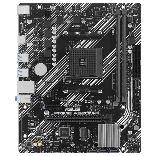Carte Mère ASUS A520M-R Socket AM4 - Chipset AMD A520 - Format Micro-ATX