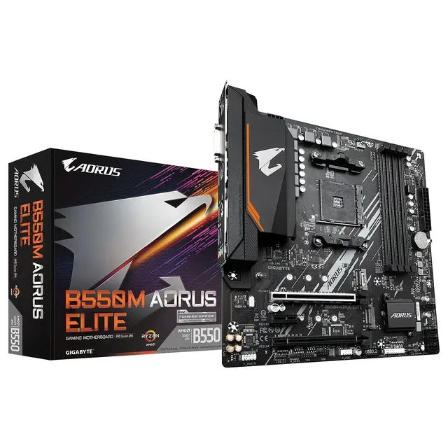 Carte Mère Gigabyte B550M AORUS ELITE (Socket AM4 - DDR4 - Micro-ATX)