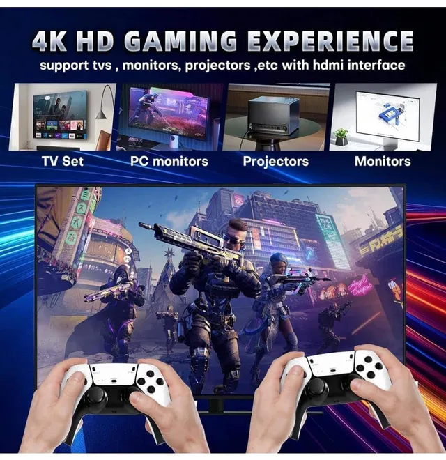 Console de Jeu Game Stick M66 4K Ultra HD avec Manettes Sans Fil