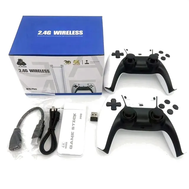 Console de Jeu Rétro Game Stick M15 Plus avec Manettes Sans Fil