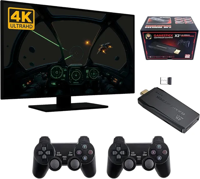 Console De Jeux Rétro HDMI Game Stick X2 4K Ultra HD (+40000 Jeux)