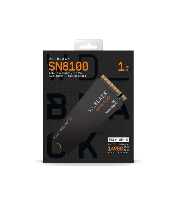 Disque SSD Western Digital Black SN8100 1TB - NVMe PCIe Gen5 x4 - M.2 2280 - 14900 MB/s