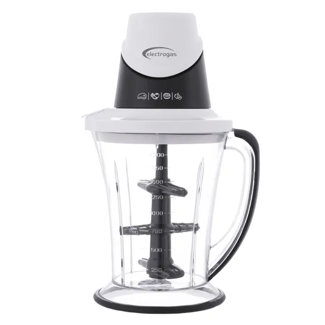 Hachoir Électrique Electrogas 500W Capacité 2L avec 6 Lames en Inox - Noir C500B