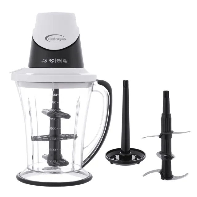 Hachoir Électrique Electrogas 500W Capacité 2L avec 6 Lames en Inox - Noir C500B