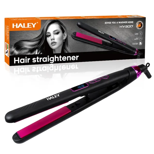 Lisseur à Cheveux Haley avec Écran Numérique LED - Modèle HY-3017