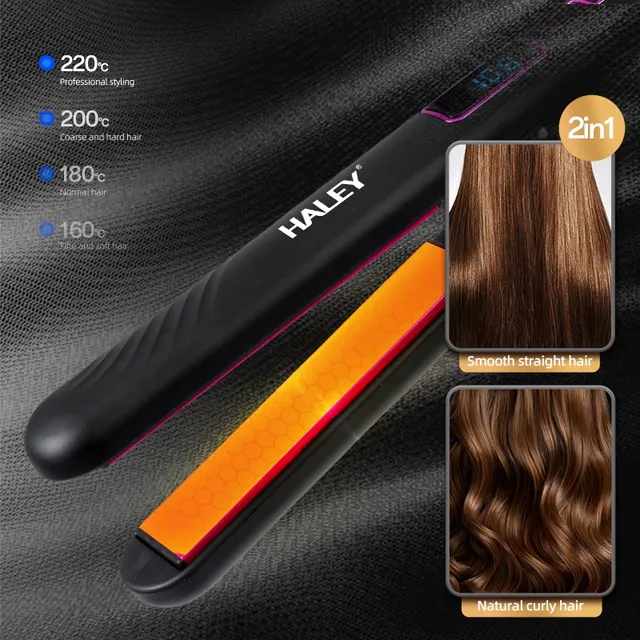Lisseur à Cheveux Haley avec Écran Numérique LED - Modèle HY-3017