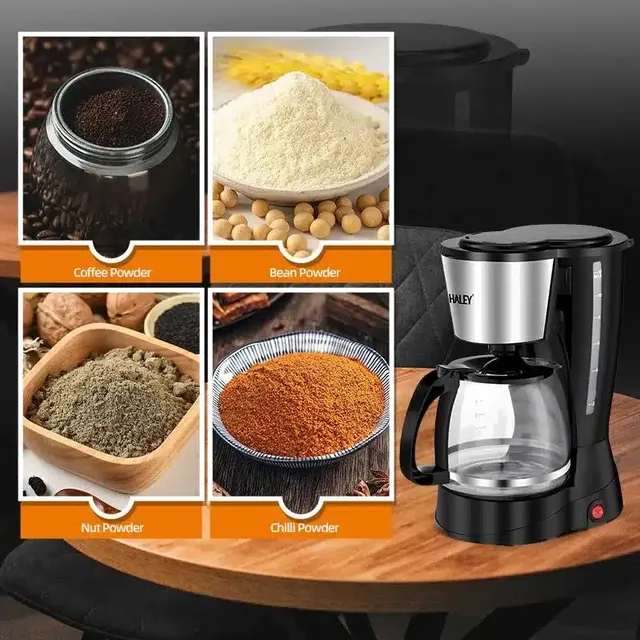 Cafetière Électrique 2 en 1 Haley avec Moulin Intégré  – HY-2803