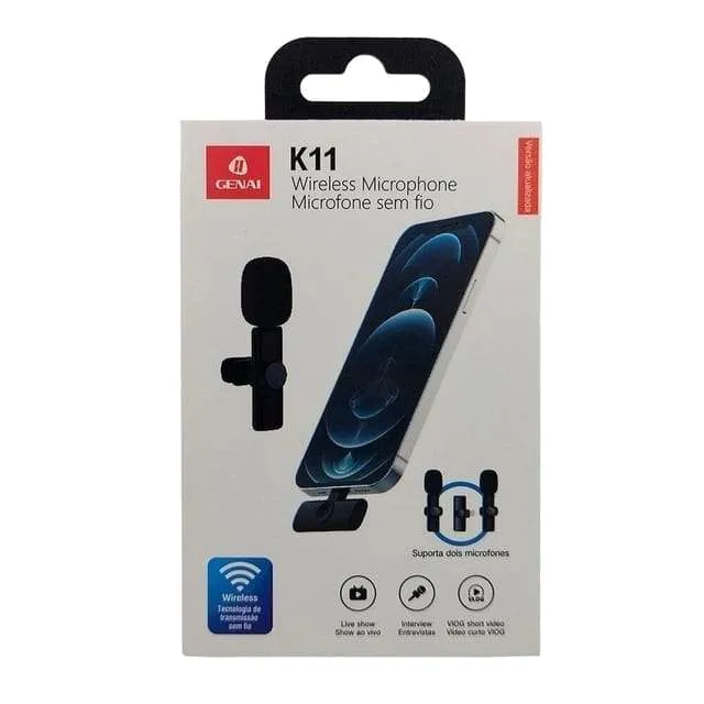 Microphone Cravate Sans Fil K11 Type-C (Édition 714) - Réduction de Bruit