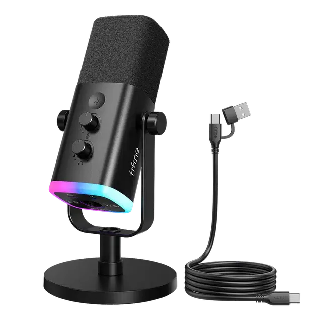 Microphone Fifine AM8 XLR/USB pour Streaming & Gaming | Réduction de Bruit