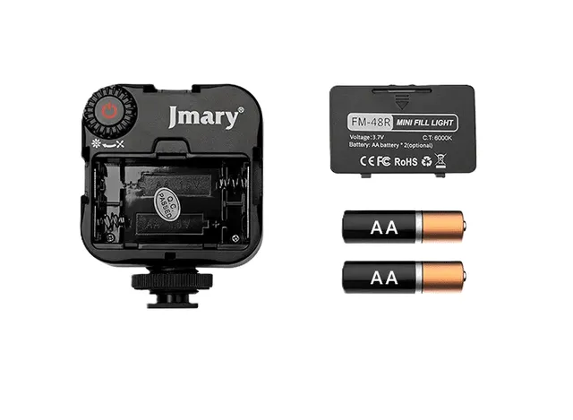 Mini Torche LED JMARY FM48R - Lampe Vidéo Portable Pour Créateurs de Contenu