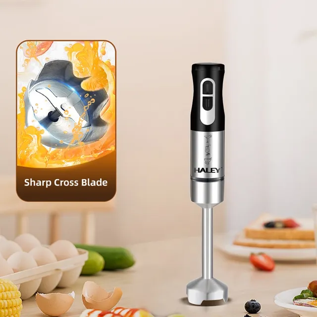 Mixeur Plongeant / Bra Mixeur Haley 1200W avec Lames Croisées en Inox - Noir HY-1109