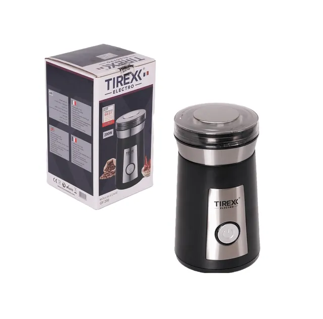Moulin à Café TIREX Electro 200W Inox / Noir (GF 200)