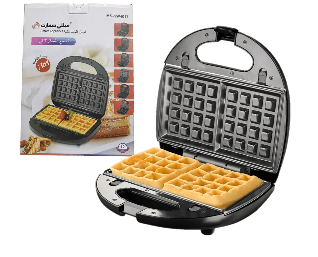 Panineuse & Appareil à Gaufres MultiSmart 7 en 1 (MS-SW4017)