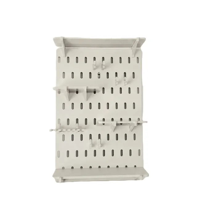 Panneau Organisateur Mural Pegboard en Bois Blanc avec Accessoires - Pack 3