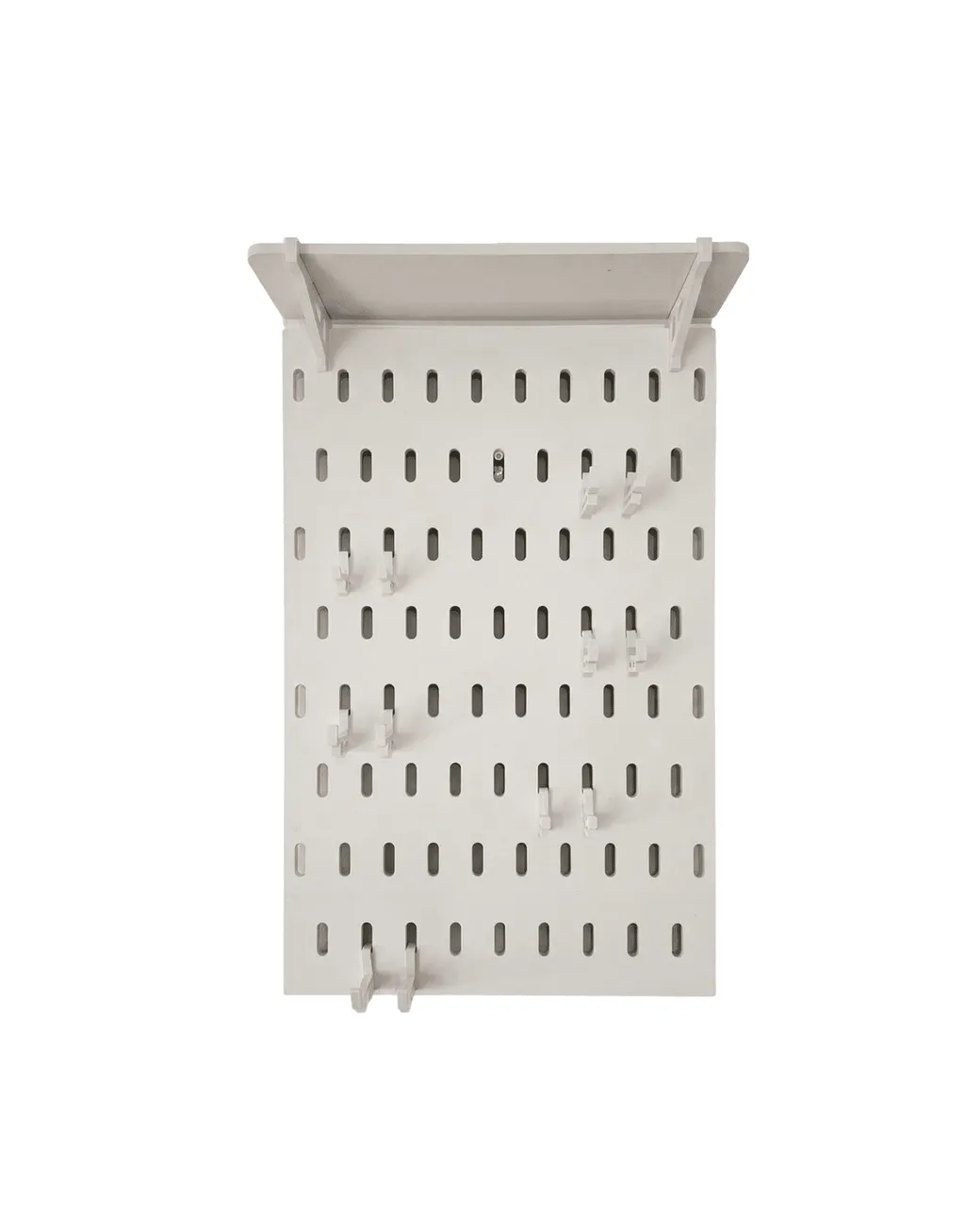 Panneau Organisateur Mural Pegboard en Bois Blanc avec Accessoires - Pack 4