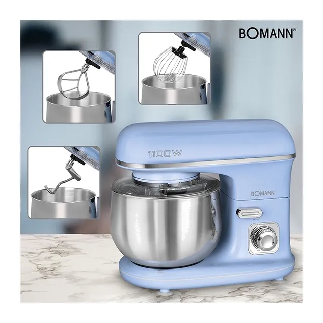 Pétrin Pâtissier Bomann 1100W 5L Blue (KM 6030 CB)