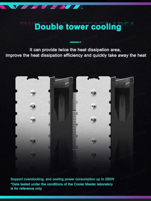 Refroidisseur CPU Cooler Master Hyper T620S ARGB Double Tour