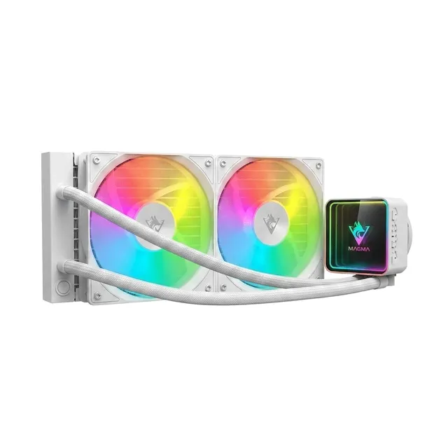 Refroidisseur Liquide CPU MAGMA WL240FT ARGB 240mm 2 Fans - Blanc