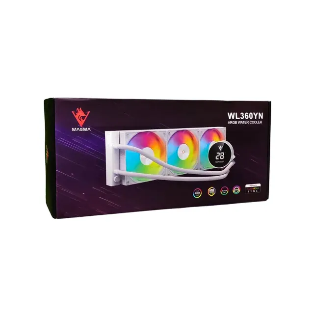 Refroidisseur Liquide CPU MAGMA WL360YN ARGB 360mm Blanc