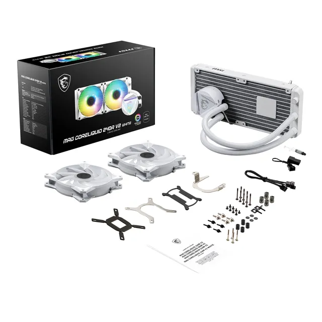 Refroidisseur Liquide CPU MSI MAG CORELIQUID 240R V2 White - 240mm