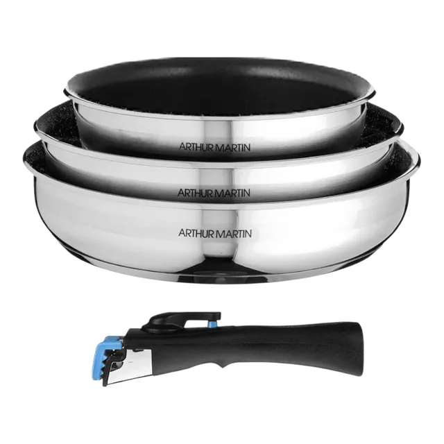 Set de 3 poêles Arthur Martin 20/24/26 INOX