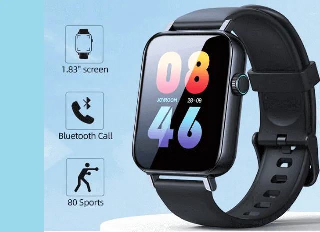 Smart Watch Joyroom FT5 Noir - Appels Bluetooth - 80 Sports