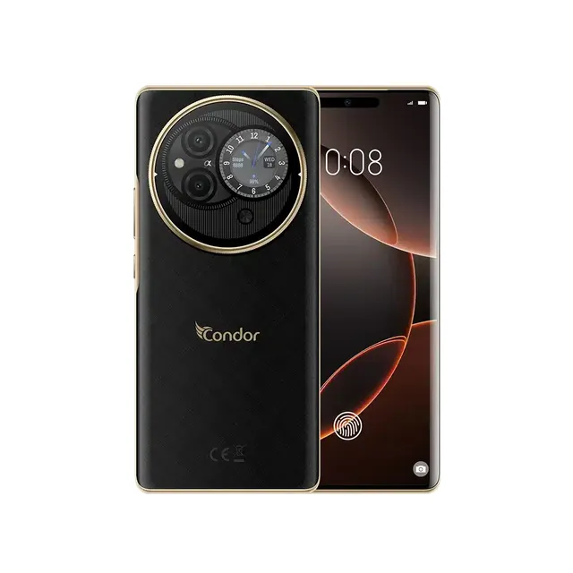 Smartphone Condor Nova 80 Pro (128GB - 12GB RAM Totale) - Couleur Black - Étanche IP68 - Modèle SP672