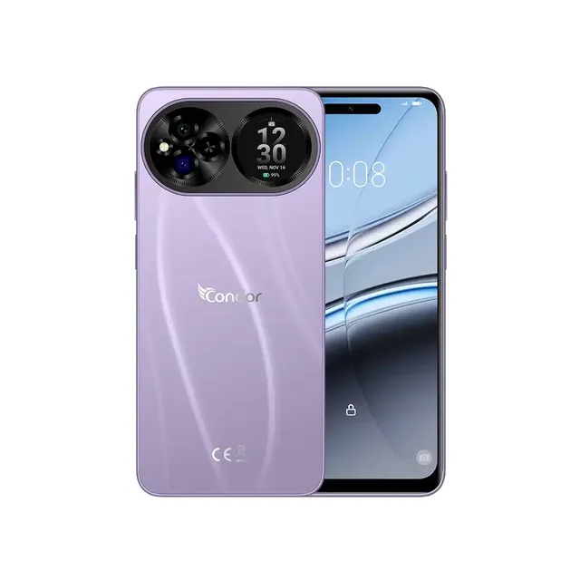 Smartphone Condor Nova 80 Pro (128GB - 8GB RAM Totale) - Couleur Purple - Étanche IP68 - Modèle SP672