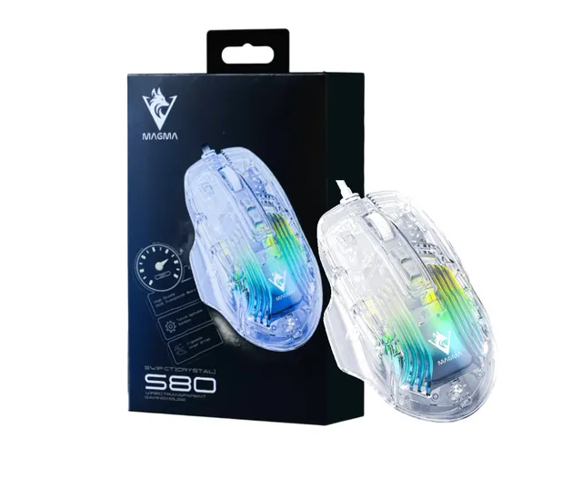 Souris Filaire Gaming Magma Swip S80 Crystal avec Rétroéclairage RGB