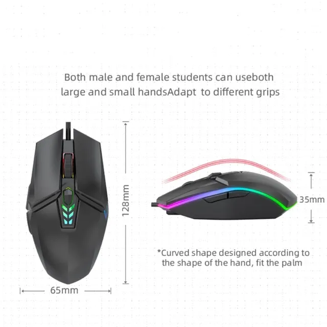 Souris Filaire Optique Gaming S700 RGB USB - Black