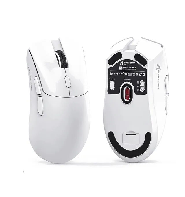 Souris Gamer ATTACK SHARK R1 Tri-Mode White