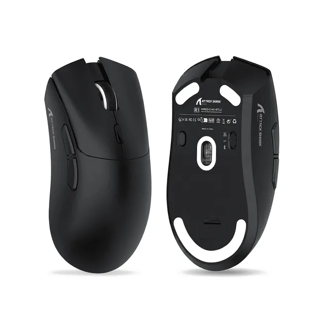 Souris Gamer ATTACK SHARK R1 Tri-Mode Black