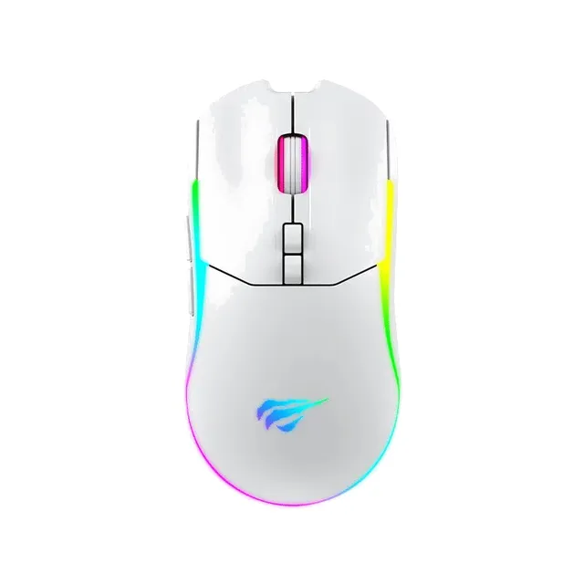 Souris Gaming Sans Fil Havit Gamenote MS1020WB Tri-Mode RGB - Blanche