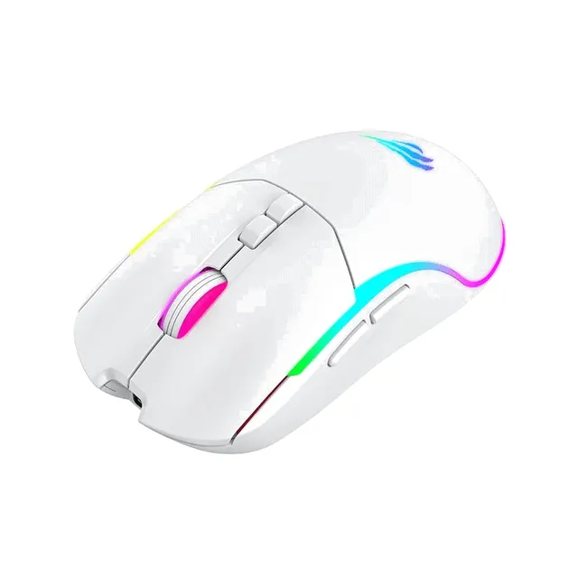Souris Gaming Sans Fil Havit Gamenote MS1020WB Tri-Mode RGB - Blanche
