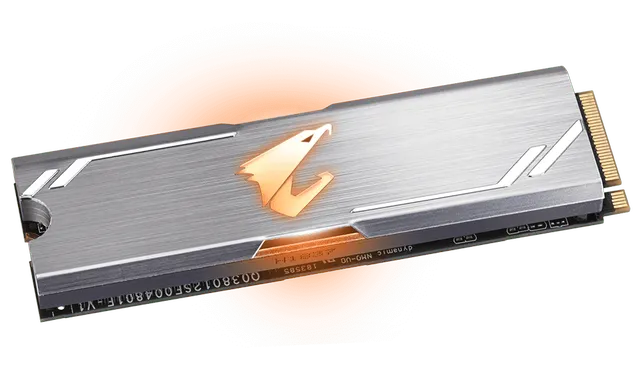 SSD Interne AORUS 256Go M.2 NVMe PCIe Gen 3x4 RGB - GP-ASM2NE2256GTTDR