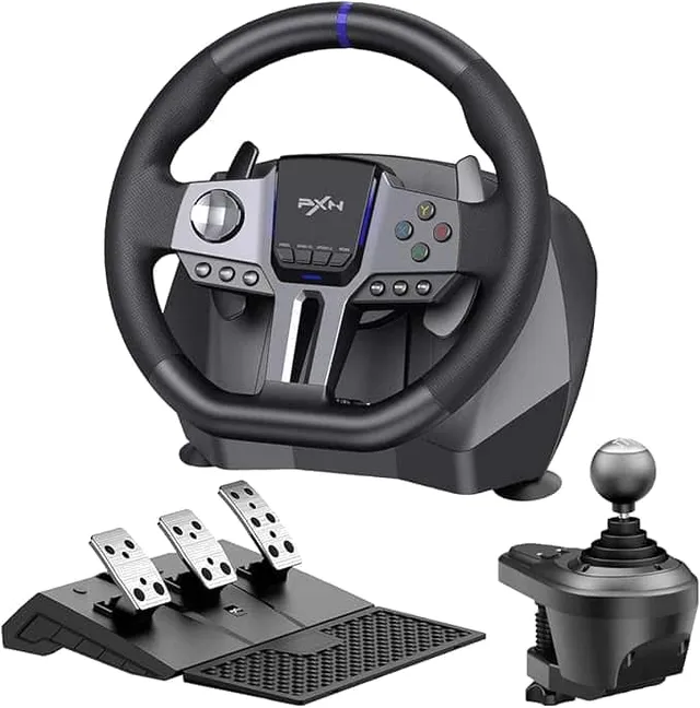 Volant PXN V9 2GEN 900° pour PC, PS4, Xbox | Levier de vitesse Pro